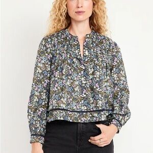Old Navy Multicolor Floral Blouse
